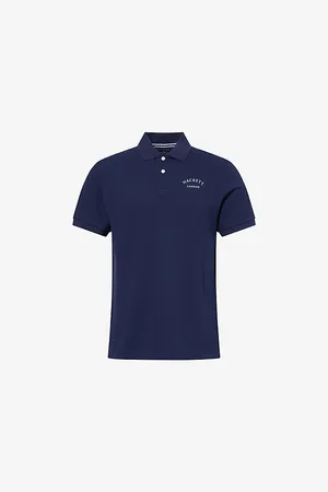 Hackett Mens Heritage Logo-Print Cotton Polo Shirt S
