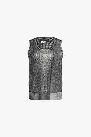 JUNYA WATANABE Womens Open-Knit Sleeveless Mesh Jumper M