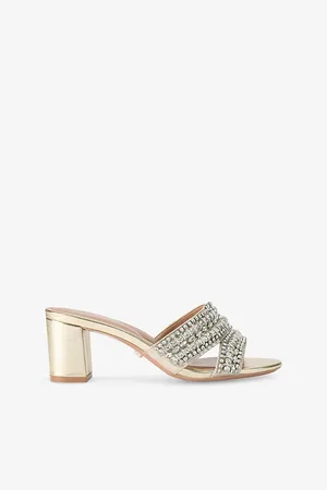 Carvela Womens Pageant Faux-Leather Heeled Mules Eur 37 / 4 Uk Women