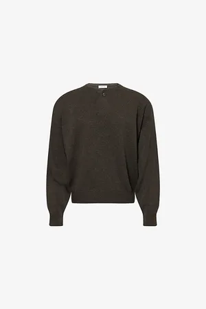 FEAR OF GOD Mens Henley Fine-Knit Wool Jumper S