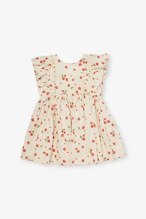 Konges Sløjd Evia Strawberry-Print Cotton Dress 18 Months - 8 Years 3 Years