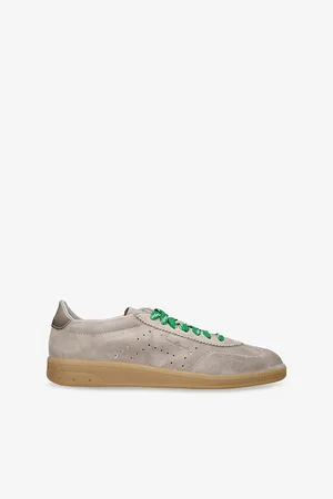 santoni Womens Oly Pulse Logo-Embossed Suede Low-Top Trainers Eur 36 / 3 Uk Women