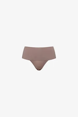Spanx Womens Undie-Tectable High-Rise Stretch-Jersey Thong Xs