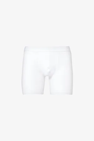 Sunspel Mens Elasticated-Waistband Stretch-Cotton Trunks S