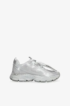 OFF-WHITE Womens Be Right Back Iridescent Mixed-Textile Low-Top Trainers Eur 36 / 3 Uk Women