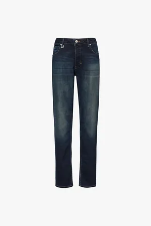NEUW Mens Lou Brand-Patch Straight-Leg Slim-Fit Stretch-Denim Blend Jeans 28/32