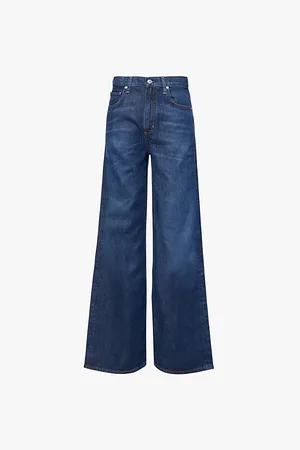 Citizens of Humanity Womens Paloma Baggy Brand-Patch Wide-Leg High-Rise Woven-Blend Jeans 25