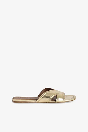 Zadig & Voltaire Womens Azora Metallic-Leather Mules Eur 40 / 7 Uk Women