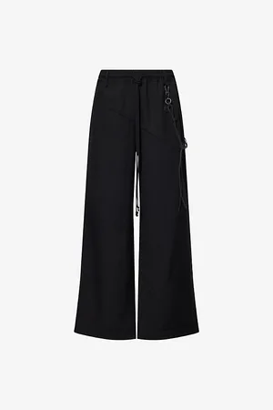 SONG FOR THE MUTE Womens Panelled Relaxed Lounge Wool Trousers 6