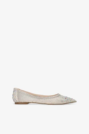 Steve Madden Womens Charise Crystal-Embellished Ballet Flats Eur 39 / 6 Uk Women