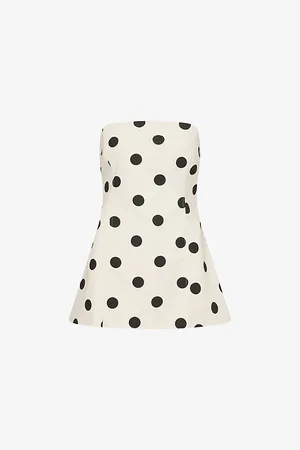 4th & Reckless Womens Athena Polka-Dot Woven Bandeau Top 6