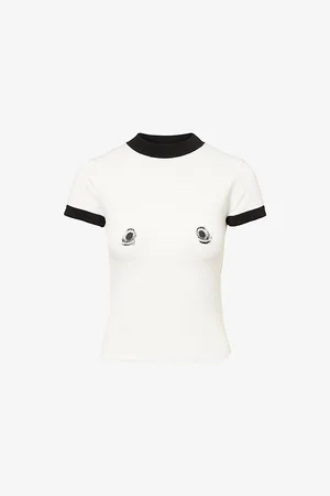 PH5 Womens Rubus Frog Round-Neck Knitted T-Shirt Xs