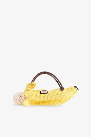 Charles Jeffrey Loverboy Womens Banana Knitted Cotton Shoulder Bag