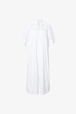 Skall Studio Womens Magnolia Embroidered Cotton-Poplin Midi Dress 8