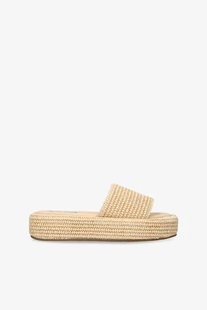 Steve Madden Womens Beachy Raffia Platform Slides Eur 36 / 3 Uk Women