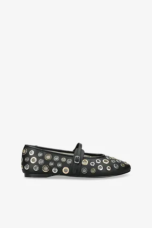 Steve Madden Womens Rejoice-S Eyelet-Embellished Ballet Flats Eur 37 / 4 Uk Women