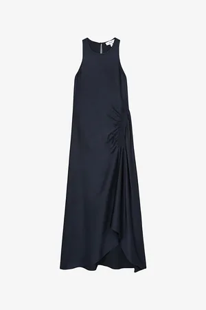 Reiss Womens Anessa Sleeveless Satin Midi Dress 4