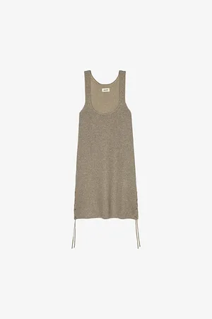 Zadig & Voltaire Womens Daby Sleeveless Metallic Woven Mini Dress Xs