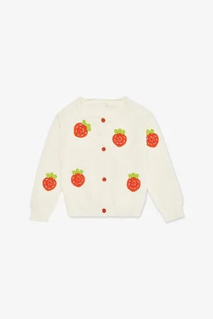 Stella McCartney Strawberry-Embroidered Cotton-Knit Cardigan 6-36 Months 6 Months