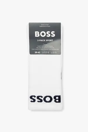 HUGO BOSS Mens Branded Pack Of Two Cotton-Blend Socks 5.5-8