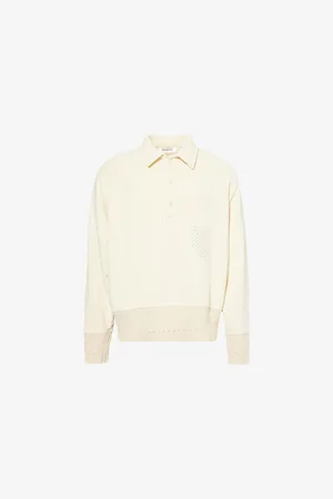 Diomene Mens Camelia Crochet Patch-Pocket Cotton-Jersey Sweatshirt S