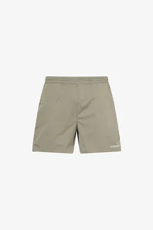 Represent Mens Serif Logo-Embroidery Cotton Shorts S