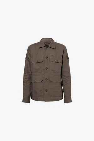 Belstaff Mens Forge Multi-Pocket Linen Overshirt S