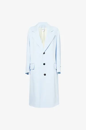 Bottega Veneta Womens Twill Notch-Lapels Woven Coat 8