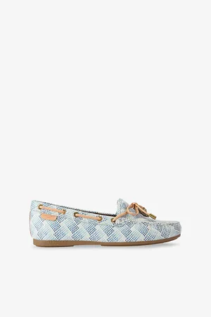 Kurt Geiger Womens Eagle-Embellished Grained-Leather Moccasin Loafers Eur 36 / 3 Uk Women