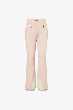 Moncler Womens Colour-Block Stretch-Woven Ski Trousers L