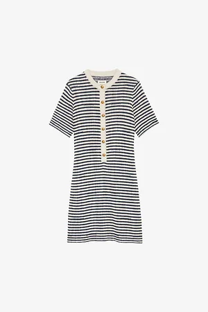 Zadig & Voltaire Womens Tahoe Stripe Cotton-Blend Knitted Mini Dress M