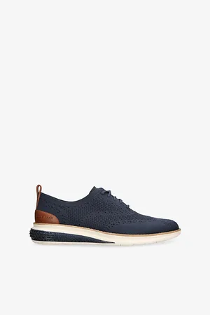 Cole Haan Mens Zerøgrand Wingtip Stitchlite Knitted Oxford Shoes Eur 40 / 6 Uk Men