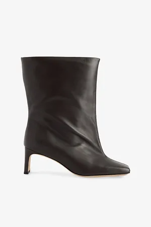 Represent Womens Square-Toe Heeled Leather Ankle Boot Eur 39 / 6 Uk Women