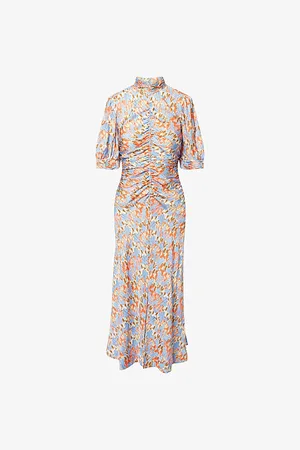 ME AND EM Womens Fabulous Tulips-Print Woven Midi Dress 4