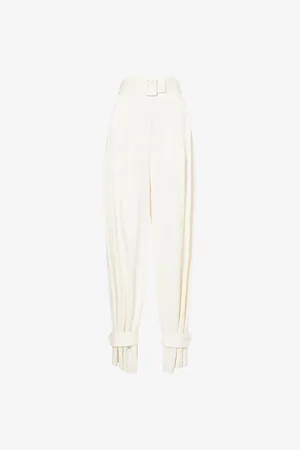 Another Tomorrow Womens Tab Pleat Wide-Leg Woven Trousers 12