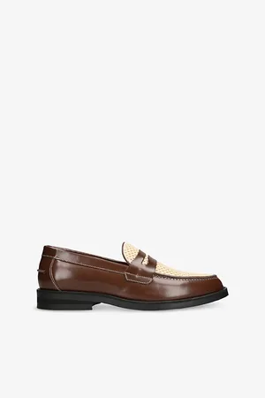 Duke & Dexter Mens Wilde Rattan and Leather Loafers Eur 41 / 7 Uk Men