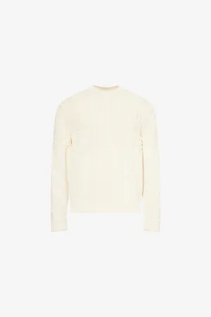 Dunhill Mens Cable-Knit Cotton Jumper S