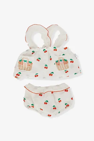 Stella McCartney Cherry-Embroidered Two-Piece Cotton and Linen Set 6-36 Months 6 Months