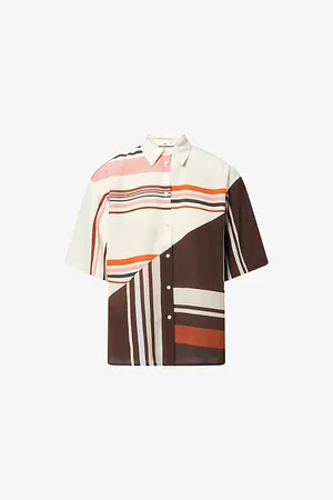 SIR Womens Thistle Striped Silk Shirt Xs