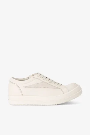 Rick Owens Womens Vintage Contrast-Stitch Leather Low-Top Trainers Eur 39 / 6 Uk Women