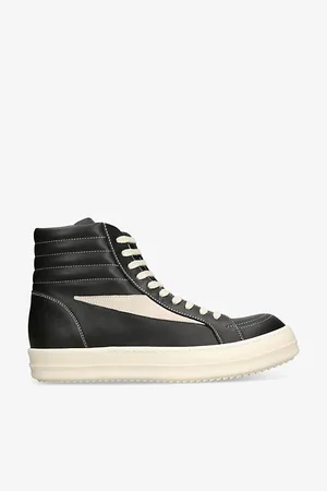 Rick Owens Womens High Vintage Triangle Appliqué Leather Mid-Top Trainers Eur 36 / 3 Uk Women