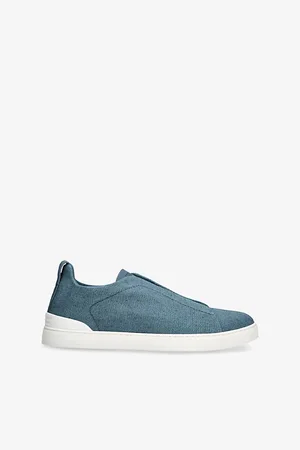 Ermenegildo Zegna Mens Triple-Stitch Woven Low-Top Trainers Eur 41 / 7 Uk Men