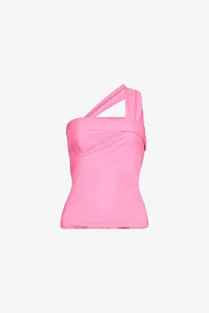 OTTOLINGER Womens Cut-Out One-Shoulder Stretch-Woven Top Xs