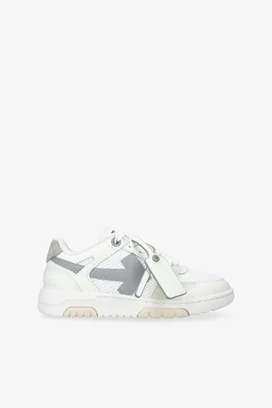 OFF-WHITE Womens Slim Out Of Office Leather and Mesh Low-Top Trainers Eur 36 / 3 Uk Women