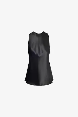 Simone Rocha Womens Bow-Embellished Backless Satin Top 6