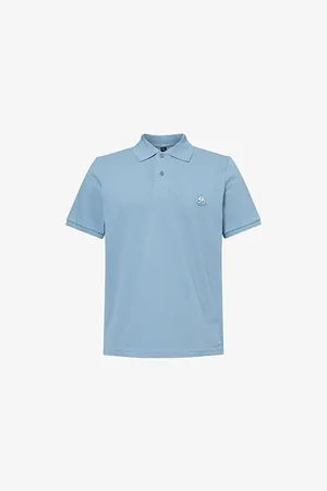 Moose Knuckles Mens Everett Brand-Plaque Cotton-Piqué Polo Shirt M