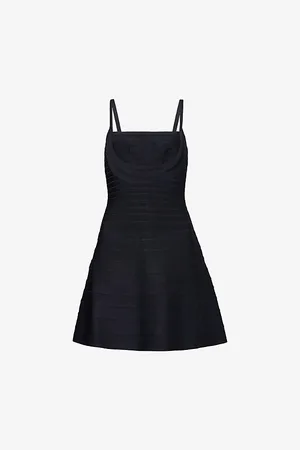 Hervé Léger Womens Milly Stretch-Woven Mini Dress Xs