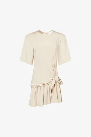 Paco rabanne Womens Keyhole Bow Stretch-Jersey Mini Dress 6