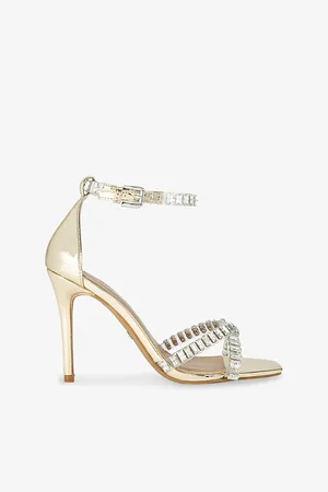 Kurt Geiger Womens Affect Crystal-Embellished Heeled Sandals Eur 36 / 3 Uk Women