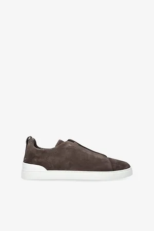 Ermenegildo Zegna Mens Triple Stitch Panelled Suede Low-Top Trainers Eur 41 / 7 Uk Men